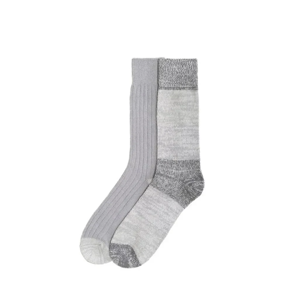 CUDDL DUDS MENS ClimateSmart TWO 2-PackS Sports Stripe and Colorblock Crew Socks